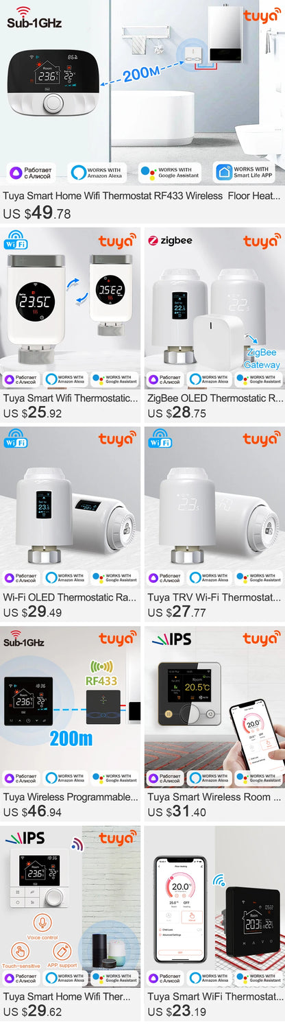 Termostato Inteligente Wi-Fi Tuya