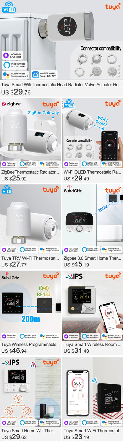 Termostato Inteligente Wi-Fi Tuya