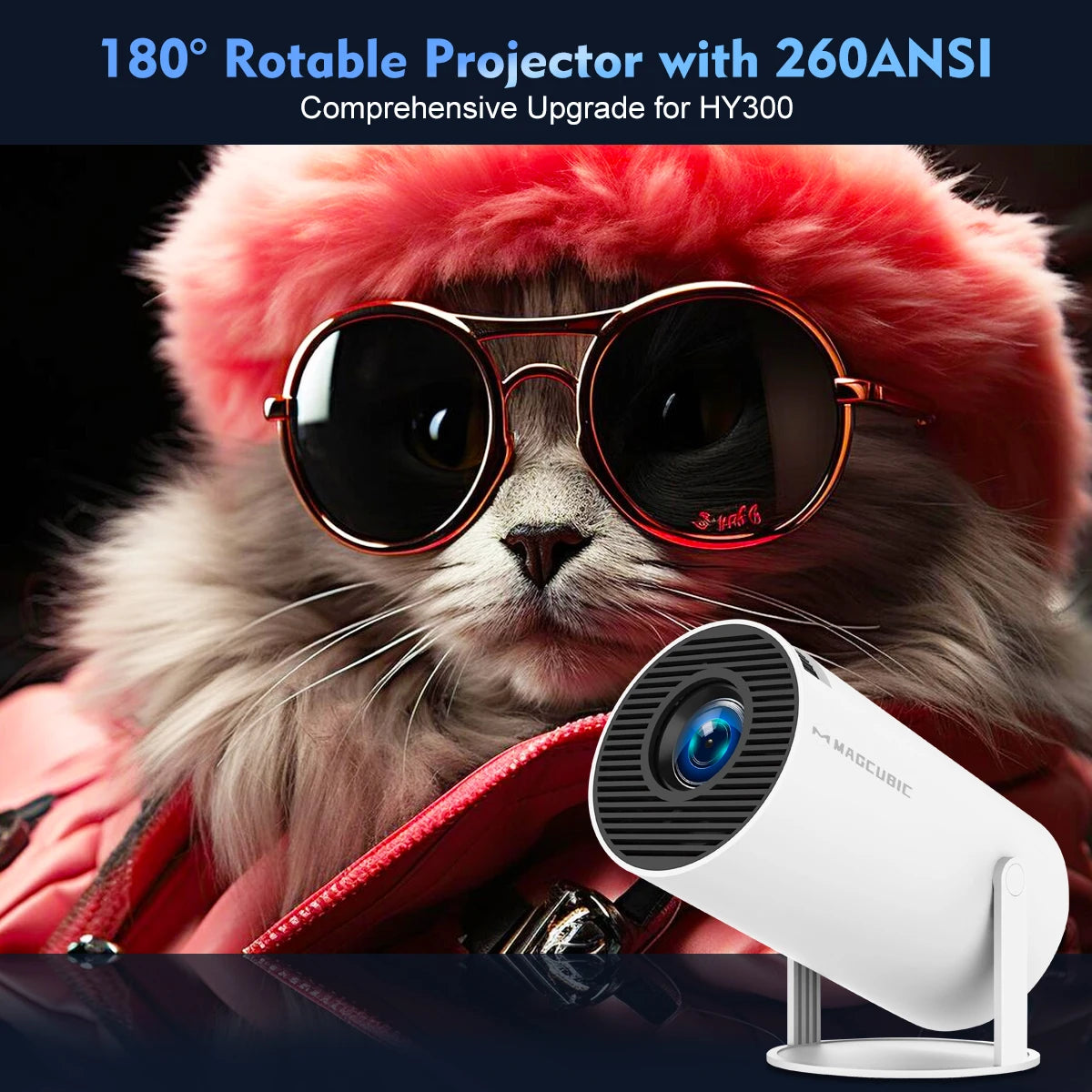 Projetor Smart Magcúbico HY300 Pro 4K