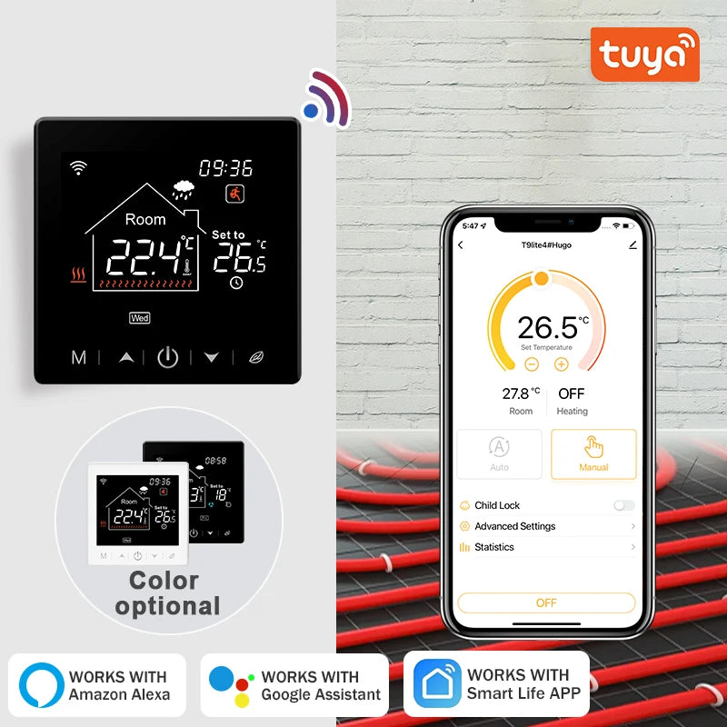 Termostato Inteligente Wi-Fi Tuya